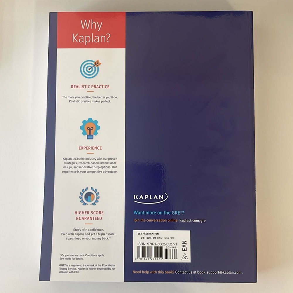 2022 Kaplan GRE Math Workbook - NEW! - Picture 2 of 2